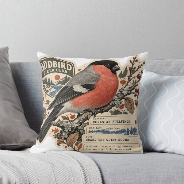 Item preview, Eurasian Bullfinch — Guards the Quiet Hours | Oddbird Field Club designed and sold by OddbirdForest.