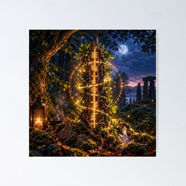 Item preview, Ogham Ward of Protection designed and sold by ritusdesigns.
