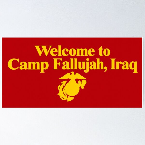 Item preview, Camp Fallujah Iraq – USMC Welcome Sign designed and sold by The Gilded Muse.