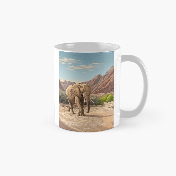 Item preview, Hoanib Valley Kaokoveld Desert Elephant Namibia Safari Retro Vintage Design Moti designed and sold by strandbar.