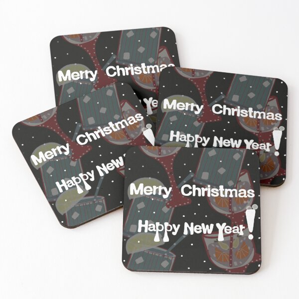 Item preview, Merry Christmas and Happy New Year Greeting Card with Festive Cocktail Drinks.Festive Christmas and New Year Background with Cocktails, Citrus Slices and Snow. designed and sold by TaniaArtDesign.