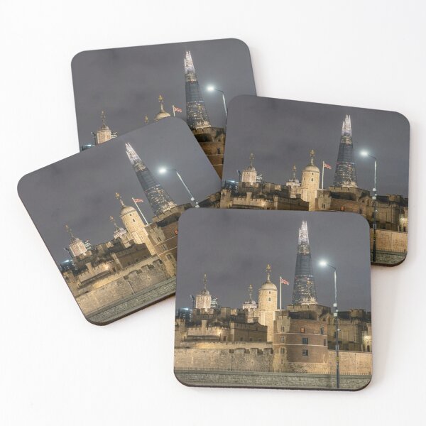 Item preview, Contrast of Eras, The Tower of London and The Shard at Night designed and sold by Astute-Artio-Photography.