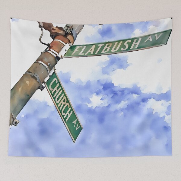 Item preview, Flatbush and Church designed and sold by RCWatercolours.