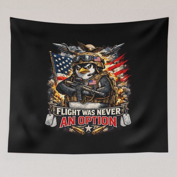 Item preview, Tactical Penguin Flight Was Never an Option Military Humor designed and sold by Nekoojimeo.