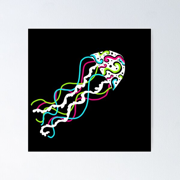 Item preview, Neon Psychedelic Jellyfish designed and sold by Emma350.