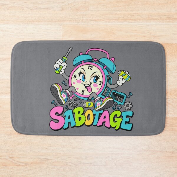 Item preview, Sabotage O'Clock – Funny Retro Alarm Clock designed and sold by Aimetoi.
