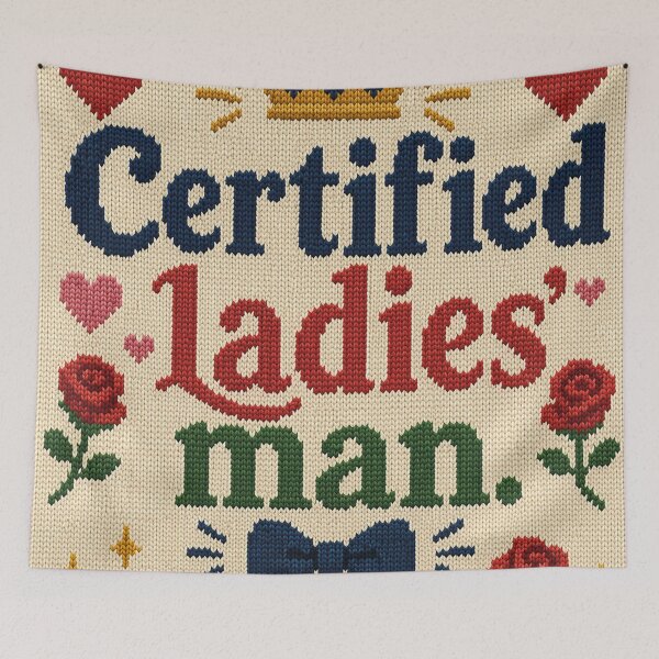 Item preview, Certified Ladies Man, elegant knit pattern with crown designed and sold by Mauswohn.
