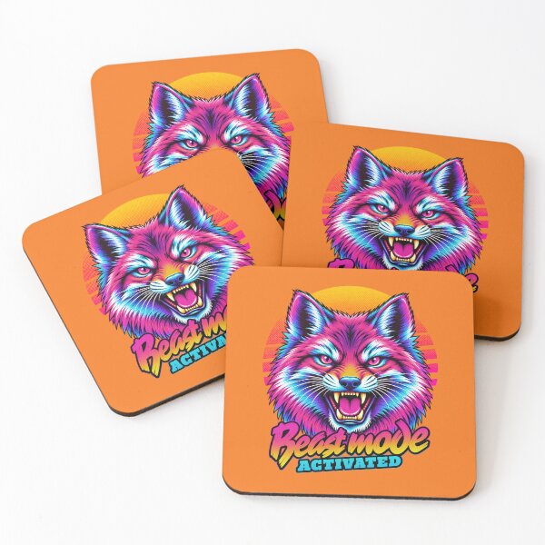 Item preview, Fox Beast Mode - Neon Cyberpunk Horror designed and sold by PixelsPaws.