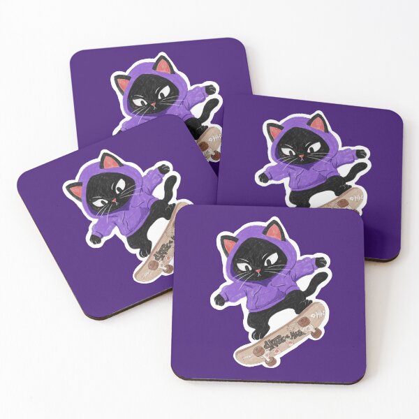 Item preview, Skater Black Cat designed and sold by Mochihoshii.