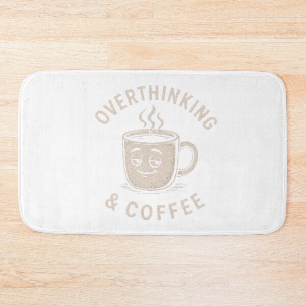 Item preview, Overthinking And Coffee Minimalist Casual Vintage Line Art T-Shirt designed and sold by Aura Craft Co..