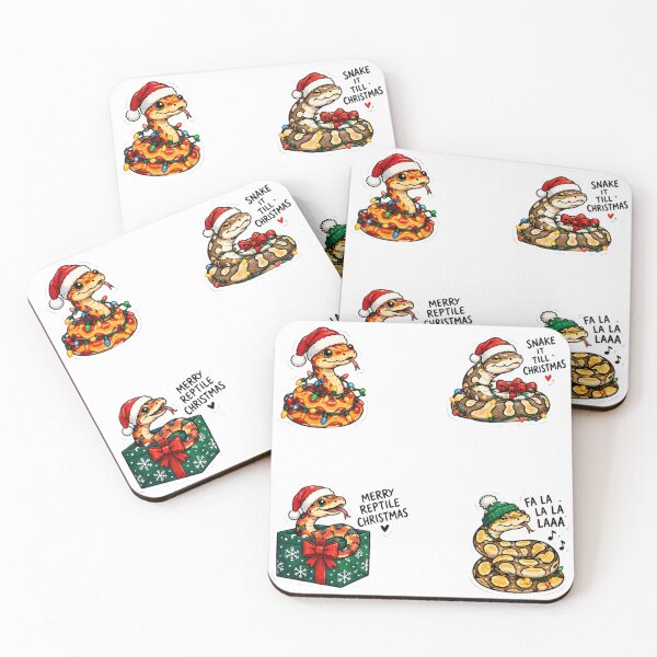 Item preview, Christmas Snakes Cute Reptile Pets Festive Holiday Sticker Pack Sheet designed and sold by vectcd.