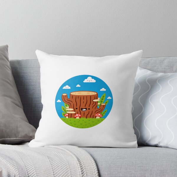 Item preview, Cute Kawaii Tree Stump in a Whimsical Forest designed and sold by houngarcho.
