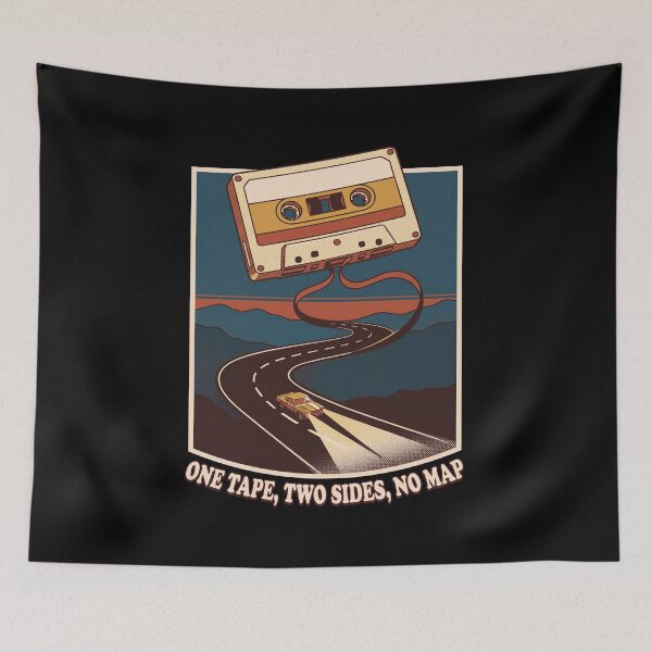 Item preview, Cassette Tape Road Trip Mixtape Two Sides No Map designed and sold by nessismore.