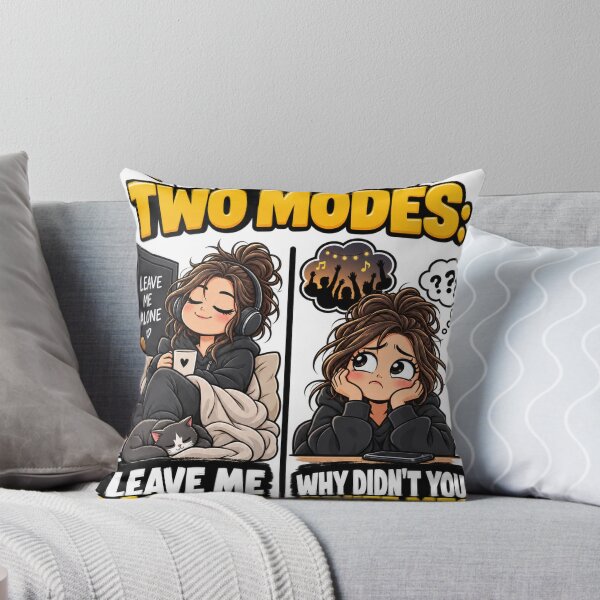 Item preview, I Have Two Modes – Introvert Social Humor designed and sold by VibeTees.co.