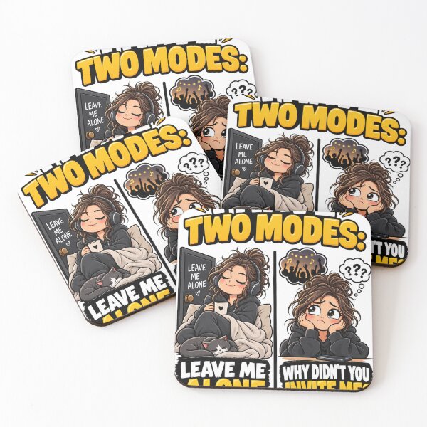 Item preview, I Have Two Modes – Introvert Social Humor designed and sold by VibeTees.co.