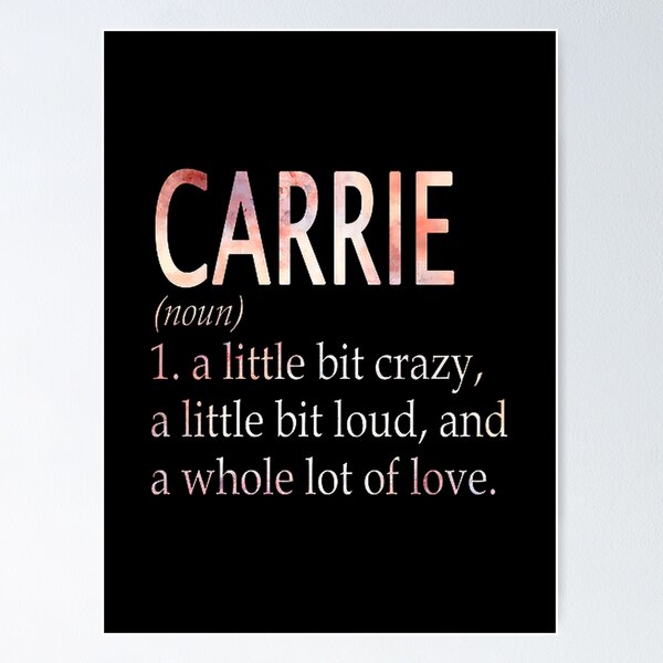 Item preview, Carrie Name Definition Design - Personalized Name Art for Girls designed and sold by DirafIdechar.