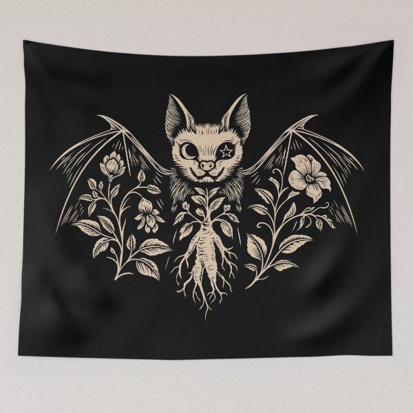 Item preview, Bat Mandrake Flowers Gothic Botanical Art designed and sold by Christine Krahl.