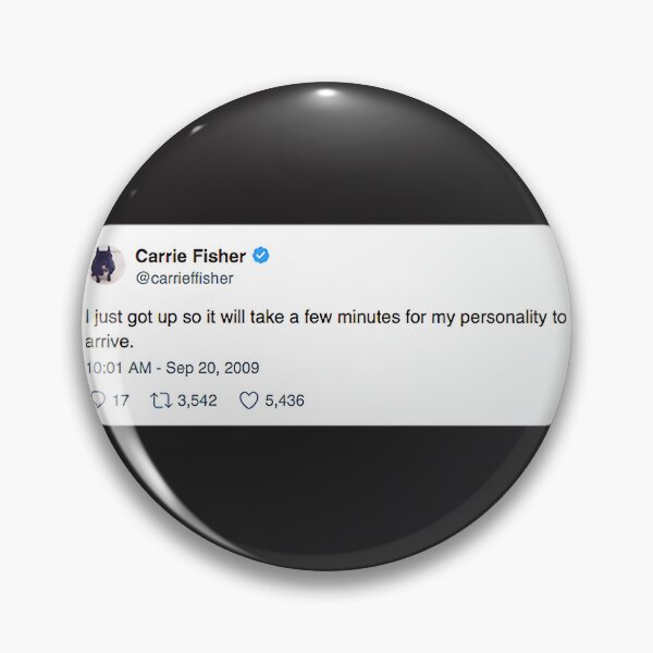 Item preview, Carrie Fisher Inspired Funny Quote Design - Just Got Up designed and sold by DirafIdechar.