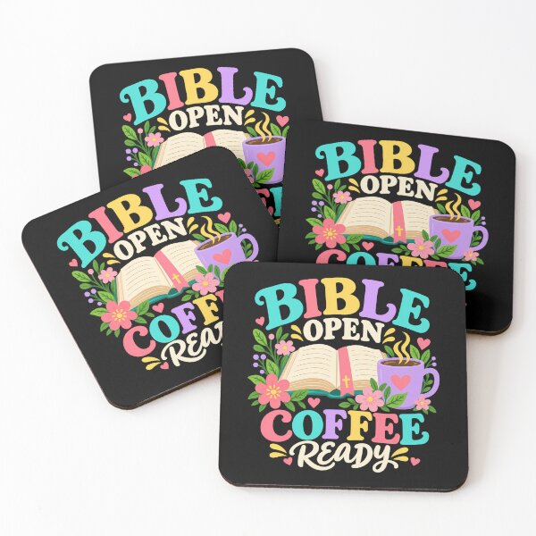 Item preview, Bible Open Coffee Ready Christian designed and sold by ShirTomDesigns.