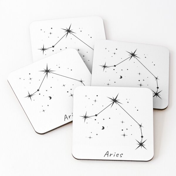 Item preview, Aries Constellation Line Art with Stars and Moon designed and sold by Cole's Design.