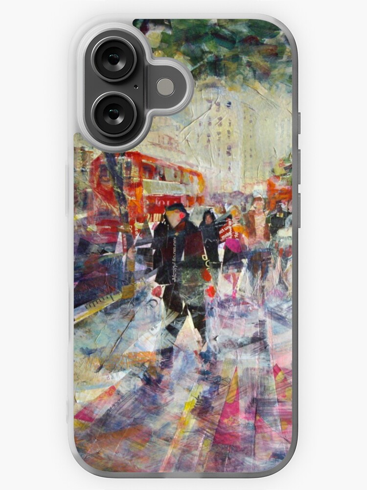 Thumbnail 1 of 5, iPhone Case, Red London Buses & Phone Boxes - Painting designed and sold by ballet-dance.