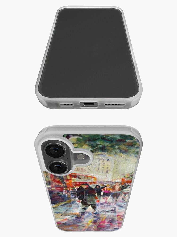 Thumbnail 3 of 5, iPhone Case, Red London Buses & Phone Boxes - Painting designed and sold by ballet-dance.