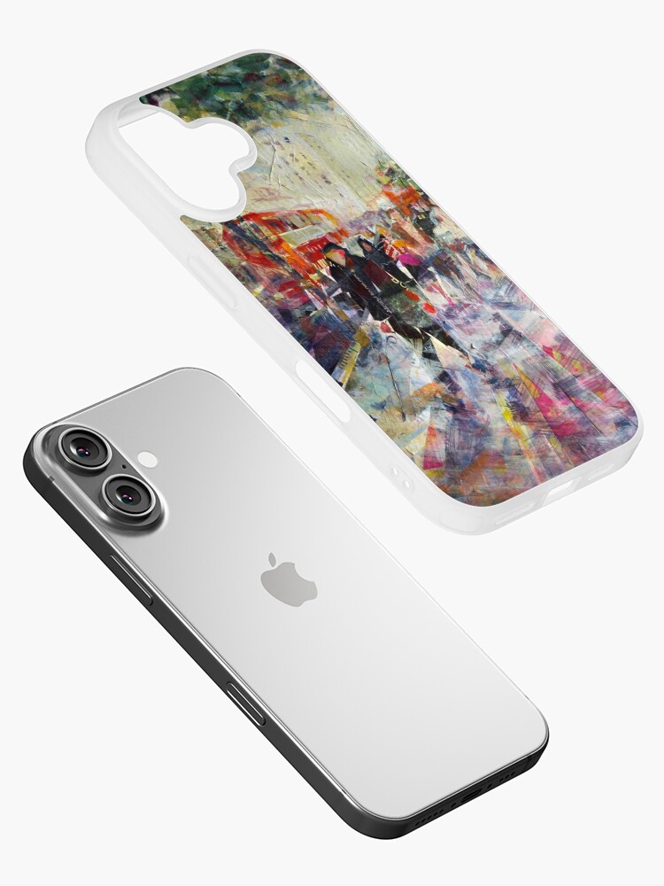 Thumbnail 2 of 5, iPhone Case, Red London Buses & Phone Boxes - Painting designed and sold by ballet-dance.