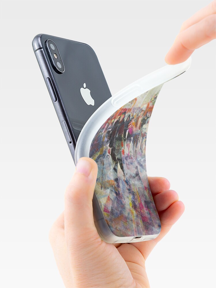 Thumbnail 4 of 5, iPhone Case, Red London Buses & Phone Boxes - Painting designed and sold by ballet-dance.