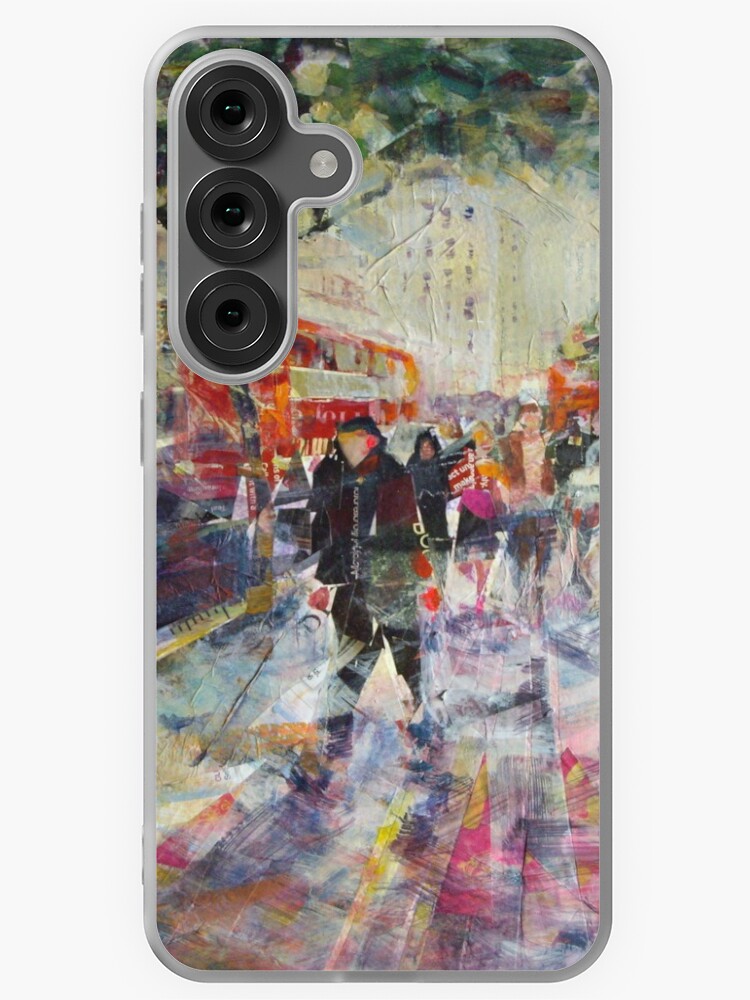 Thumbnail 1 of 4, Samsung Galaxy Phone Case, Red London Buses & Phone Boxes - Painting designed and sold by ballet-dance.