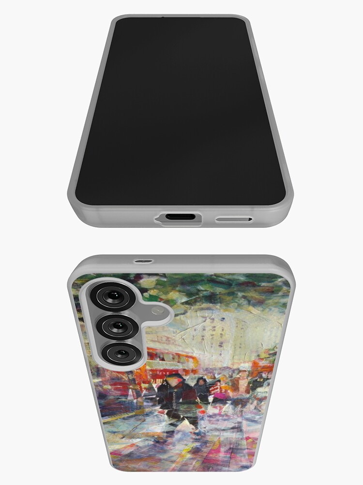 Thumbnail 3 of 4, Samsung Galaxy Phone Case, Red London Buses & Phone Boxes - Painting designed and sold by ballet-dance.