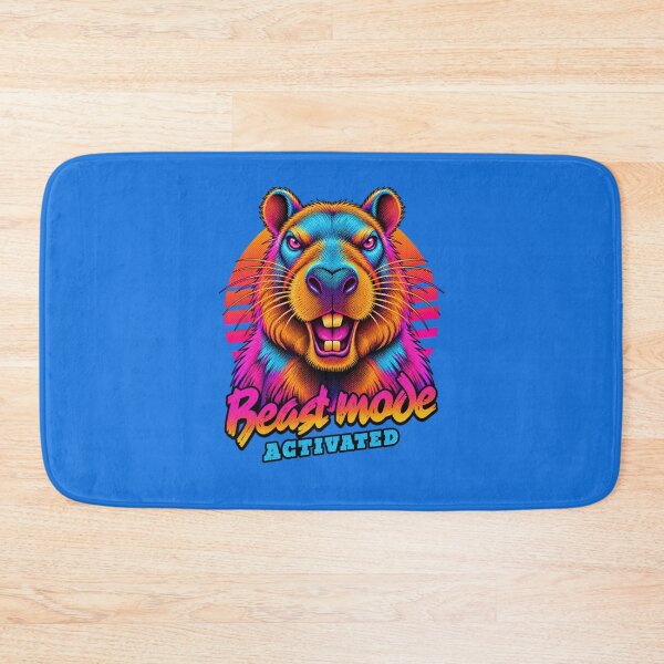 Item preview, Capybara Beast Mode - Neon Cyberpunk Horror designed and sold by PixelsPaws.
