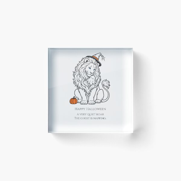 Item preview, Halloween Lion Napping Ghost designed and sold by Soft Paws Sketches.