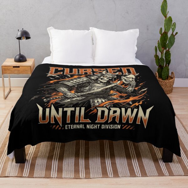 Item preview, Cursed Until Dawn – Skeleton Samurai Gothic Streetwear Design designed and sold by RajDeals.