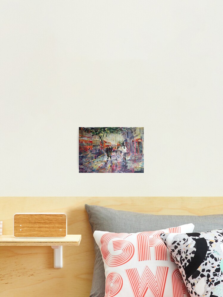 Thumbnail 2 of 3, Photographic Print, Red London Buses & Phone Boxes - Painting designed and sold by ballet-dance.