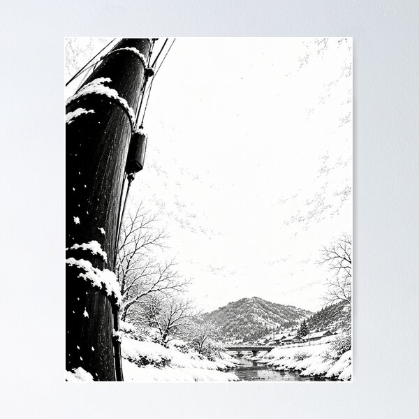 Item preview, Silent Winter in Rural Japan designed and sold by DENOJI-STORE.