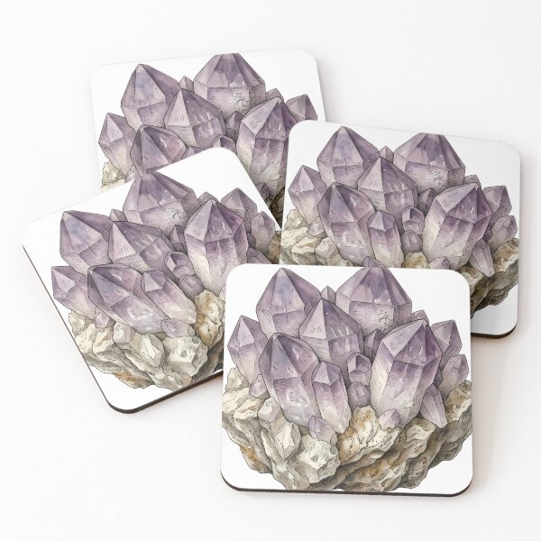 Item preview, Vintage Naturalist Amethyst Cluster — Antique Mineral Plate designed and sold by Catch333.