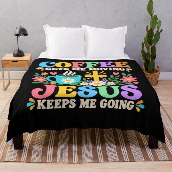Item preview, Coffee Gets Me Moving Jesus Keeps Me Going designed and sold by ShirTomDesigns.