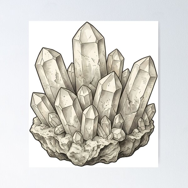 Item preview, Vintage Naturalist Clear Quartz Cluster — Antique Crystal Art designed and sold by Catch333.