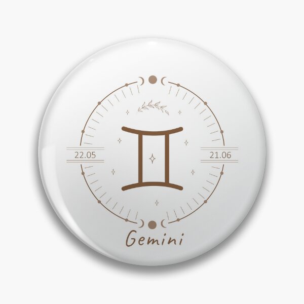 Item preview, Gemini Boho Zodiac Emblem with Moon Phases designed and sold by Cole's Design.