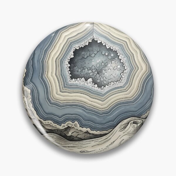 Item preview, Vintage Naturalist Blue Agate Geode — Antique Mineral Plate designed and sold by Catch333.