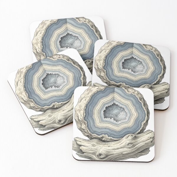 Item preview, Vintage Naturalist Blue Agate Geode — Antique Mineral Plate designed and sold by Catch333.