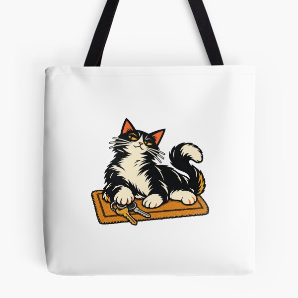 Item preview, Tuxedo Cat Guarding the House Keys designed and sold by Zyvora-merch.