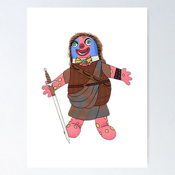 Item preview, Braveheart Blobby Cute Warrior Character Design designed and sold by Eniyocha.