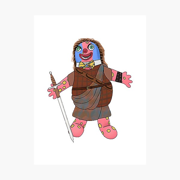 Item preview, Braveheart Blobby Cute Warrior Character Design designed and sold by Eniyocha.