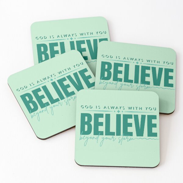 Item preview, Believe -  Holy Spirit Jesus Christ Messiah Daily Bible Quotes   - Gifts For Husband - Green designed and sold by Doiemacreations.