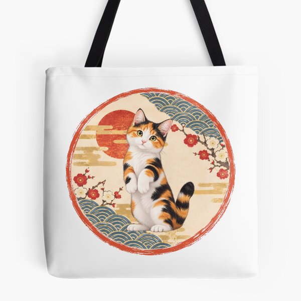 Item preview, Japanese Style Cat – Cute Cat in Traditional Japanese Art designed and sold by Neo Japonism Art.