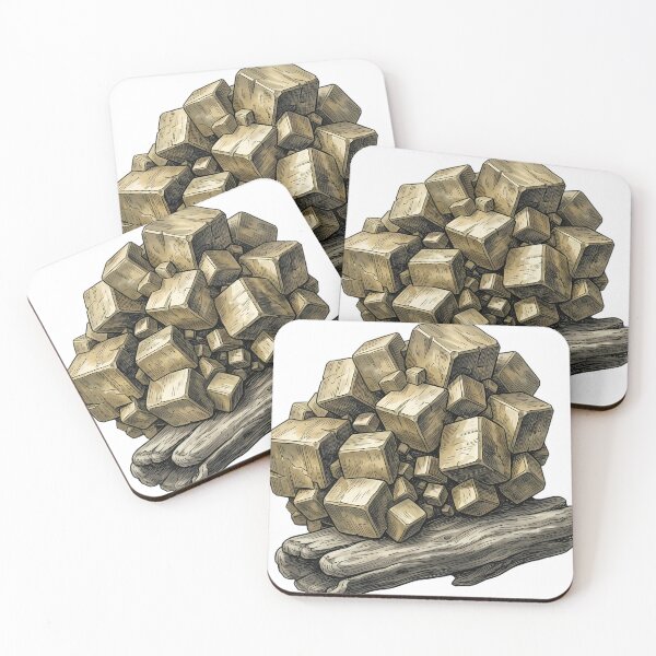 Item preview, Vintage Naturalist Pyrite Cluster — Antique Mineral Plate designed and sold by Catch333.