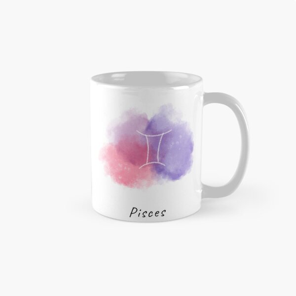 Item preview, Pisces Glyph on Purple Pink Watercolor Cloud designed and sold by Cole's Design.