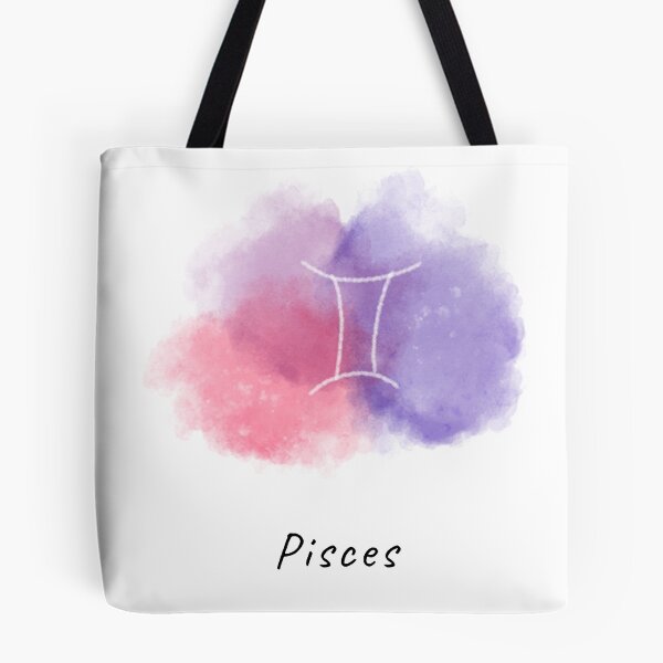 Item preview, Pisces Glyph on Purple Pink Watercolor Cloud designed and sold by Cole's Design.
