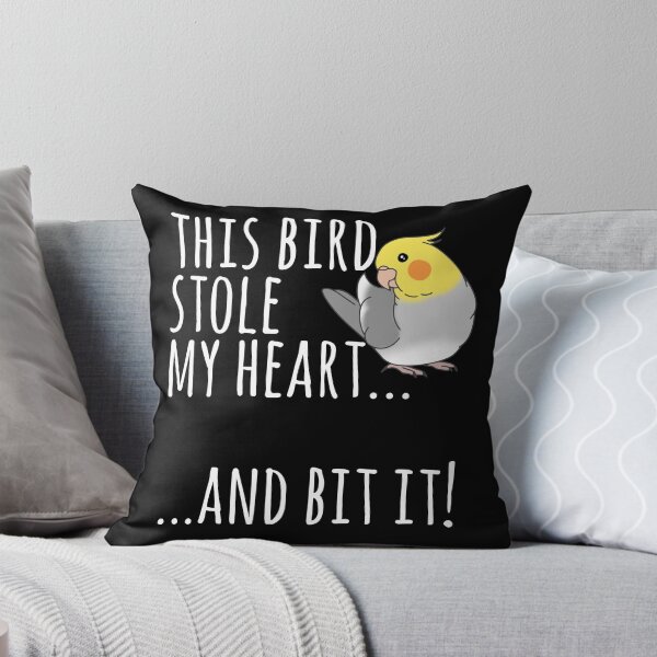 Item preview, This bird stole my heart and bit it - cockatiel doodle designed and sold by FandomizedRose.